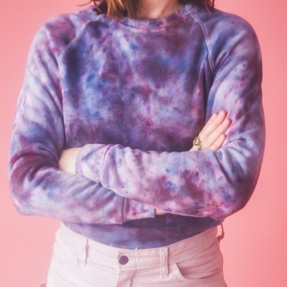 Upstate Hand Dyed Raglan Crewneck Sweatshirt in Galaxy - Picture 1 of 3